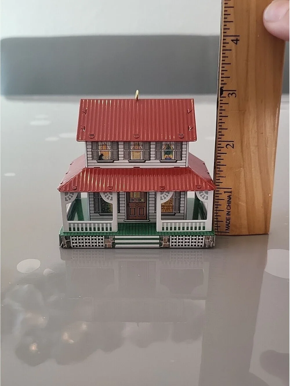 Vtg Hallmark keepsake 1999 Farm House Town & country Tin Christmas ornament Mint